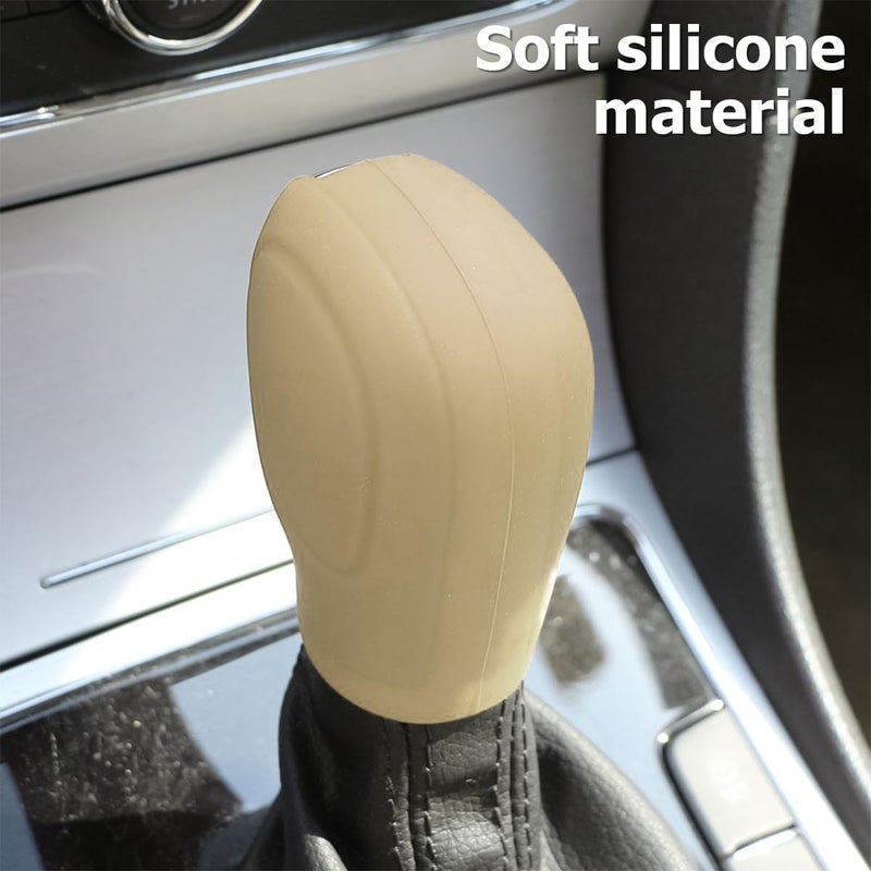 zipelo 2 Pack Car Gear Shift Knob Cover, Anti-Slip Auto Knob Gear Stick Protector, Comfortable Silicone Handbrake Shifter Cover for Men Women, Universal Vehicle Interior Accessories - Image 3